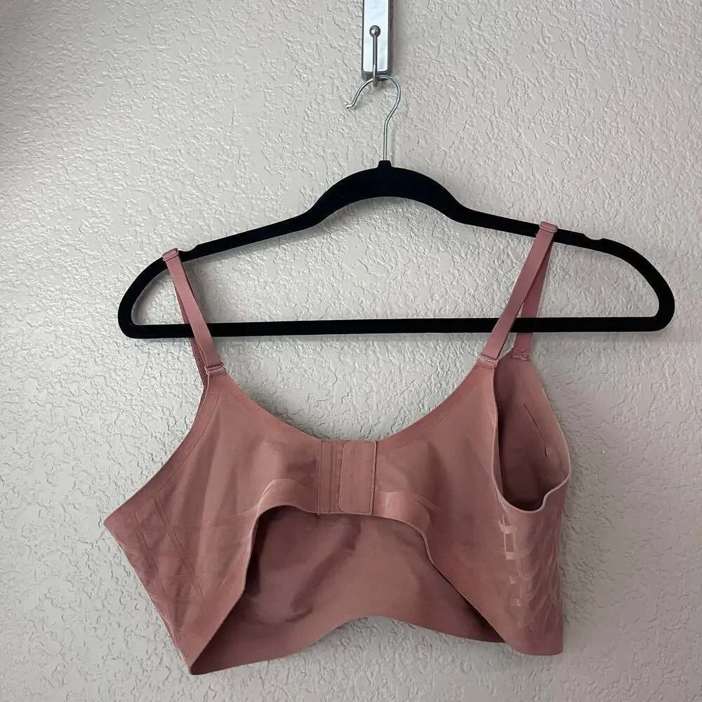 Honeylove Silhouette Bra Wireless Large Tan Beige Sand T Shirt Smooth